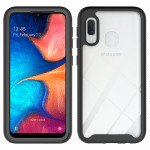 Wholesale Samsung Galaxy A20 / A30 Clear Dual Defense Hybrid Case (Black)